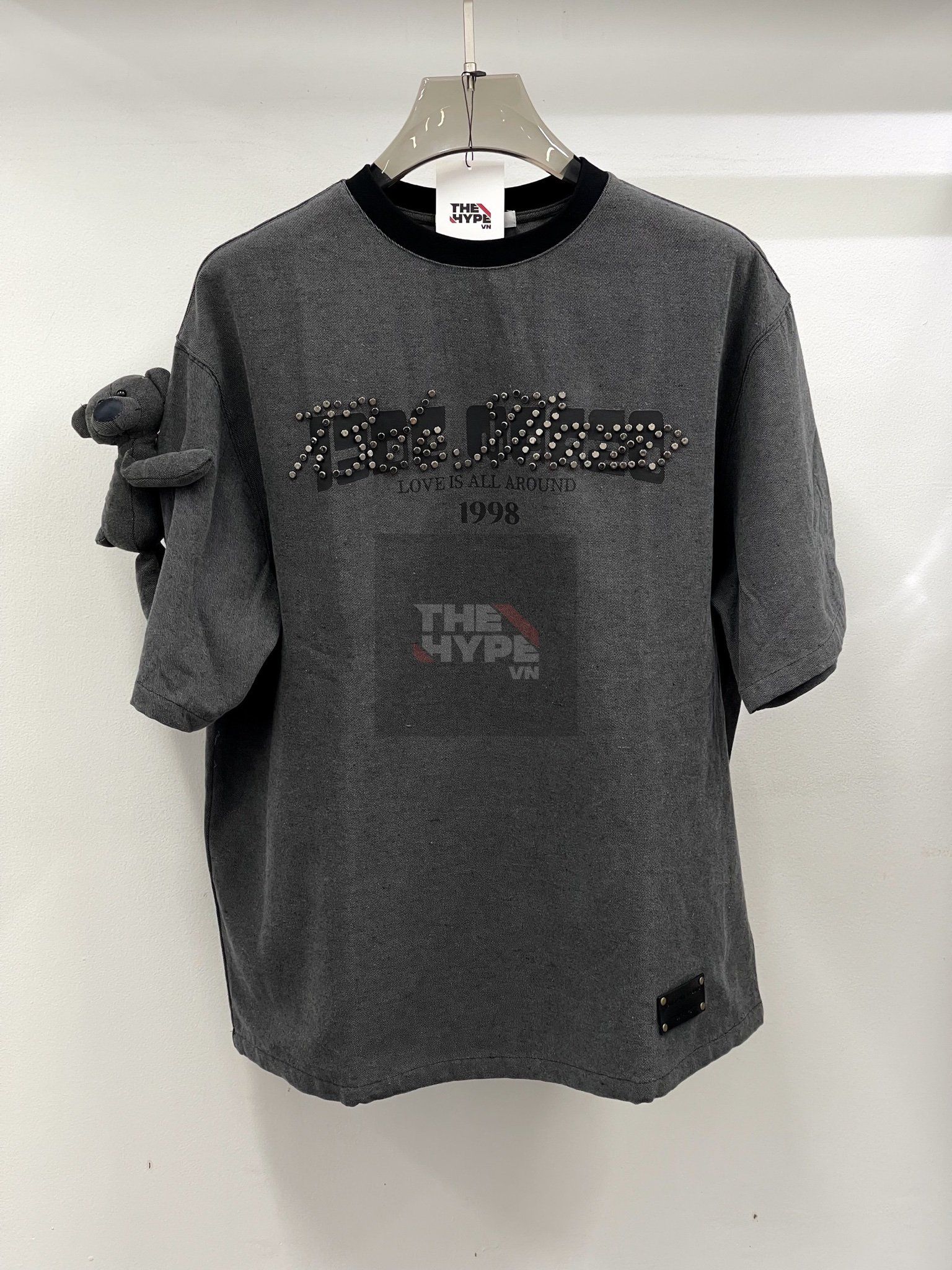 Áo 13De Marzo Bear Denim Rivet Washed (Black) Best Quality