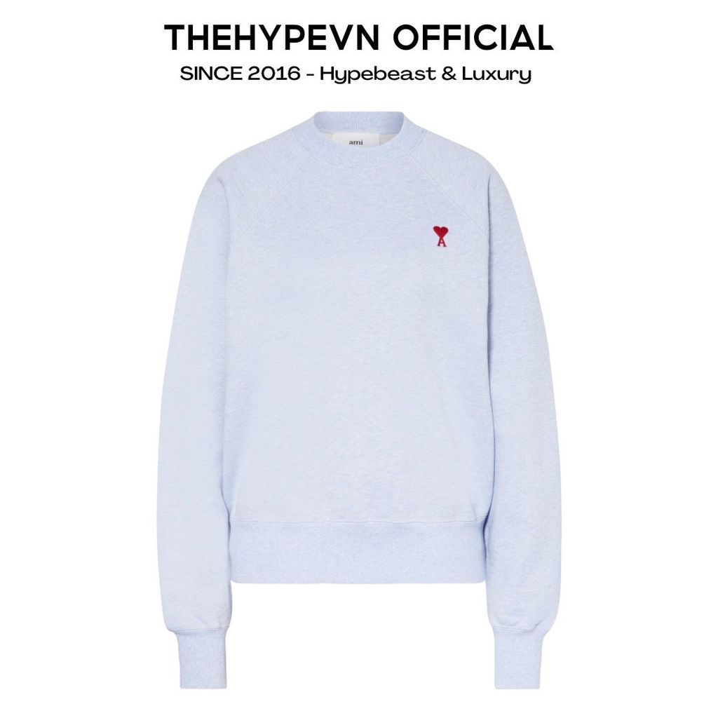 ÁO SWEATER AMI PARIS SWEATSHIRT HEART (BLUE)