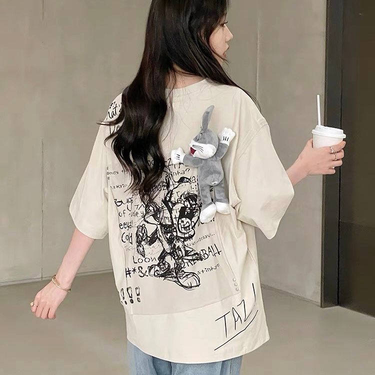 Áo 13De Marzo x LOONEY TUNES Bugs Bunny Sketch Moonbeam (Cream) Best Quality