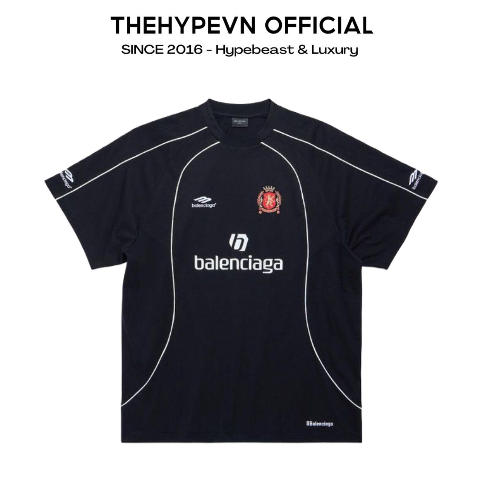 ÁO THUN BALENCIAGA BLCG SOCCER MANCHESTER (BLACK)