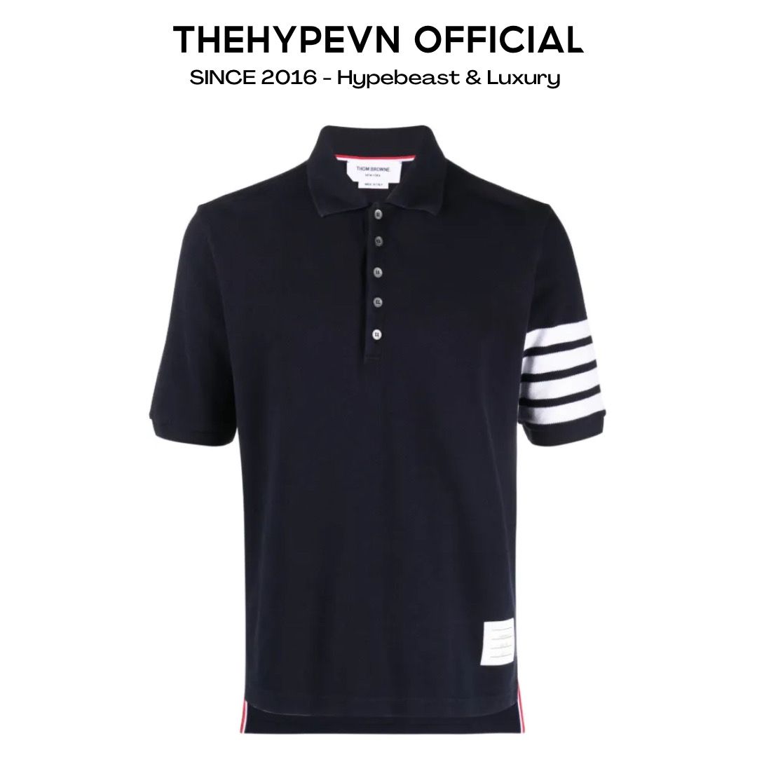 ÁO POLO THOM BROWNE 4 BAR STRIPE (NAVY)
