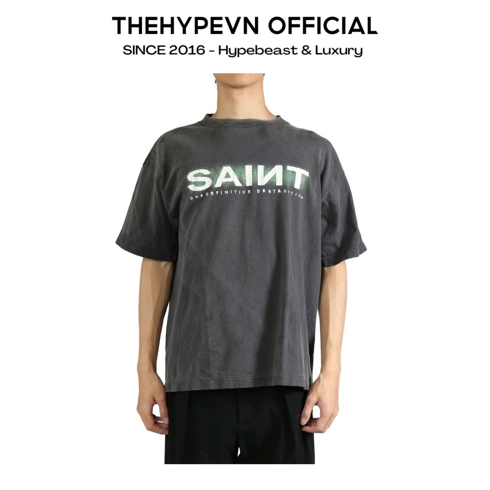 ÁO THUN SAINT MXXX ANNIHILATE LOG PRINT (BLACK)