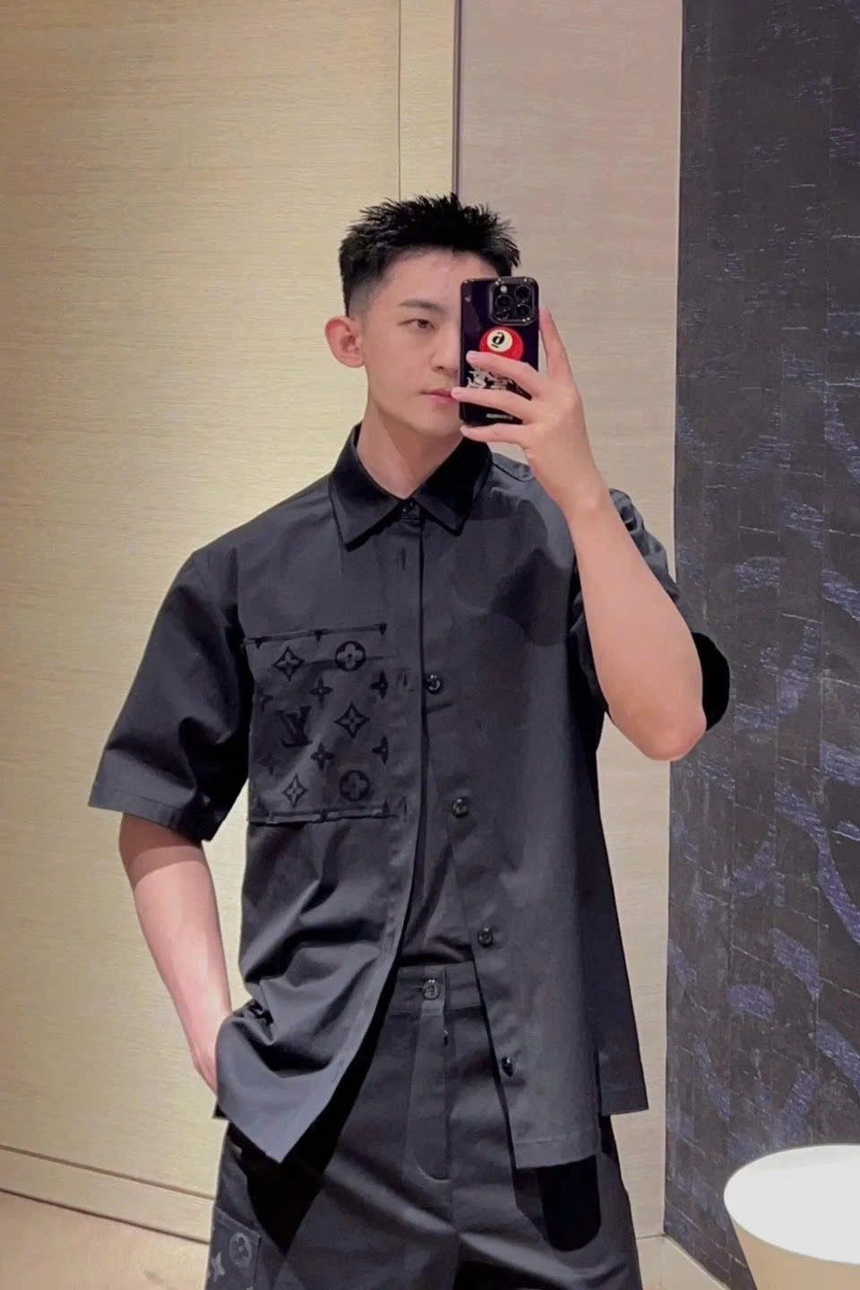 ÁO SƠ MI LOUIS VUITTON LV WORKWEAR FLOCKING JACKET (BLACK)