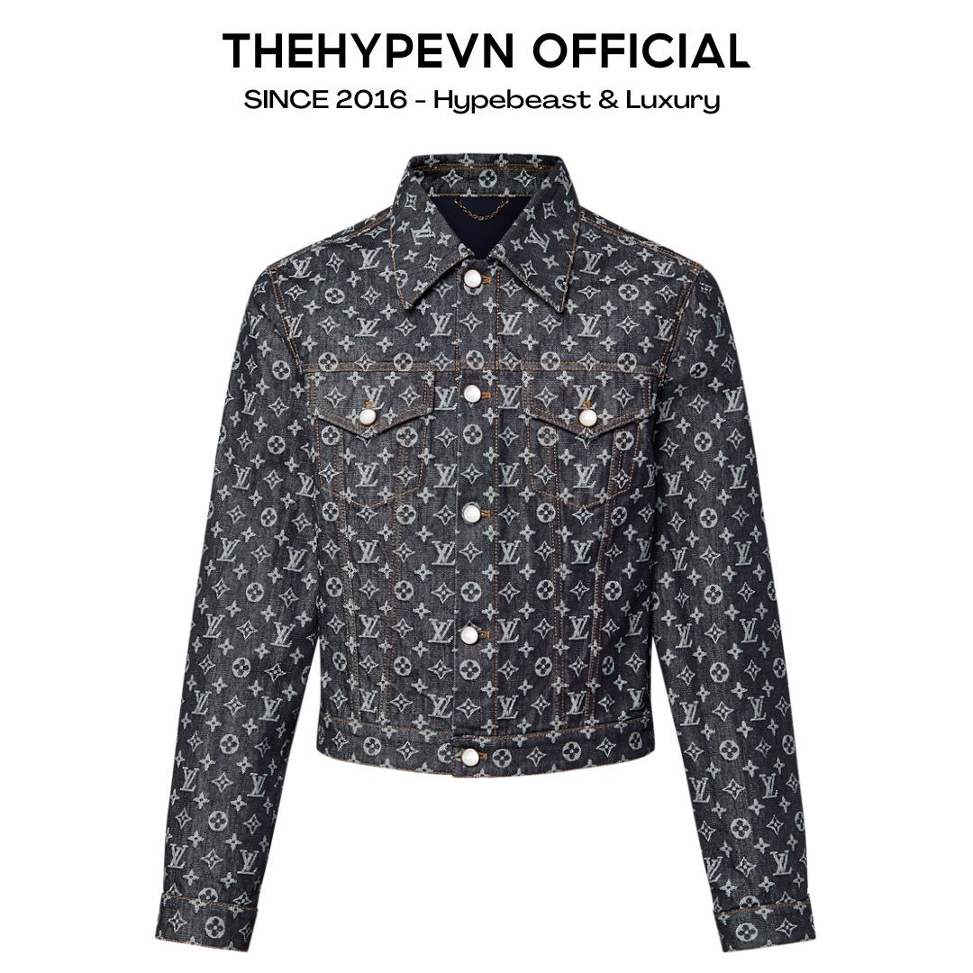 ÁO SƠ MI LOUIS VUITTON LV MONOGRAM JACQUARD PEARL JACKET (BLACK)