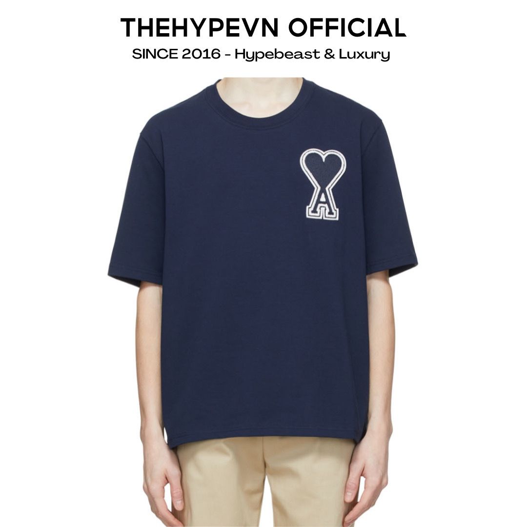 ÁO THUN AMI PARIS HEART EXCLUSIVE (NAVY)