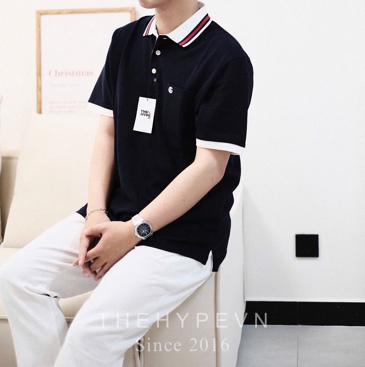 ÁO POLO GUCCI GC COTTON PIQUET WITH DOUBLE G (BLACK)