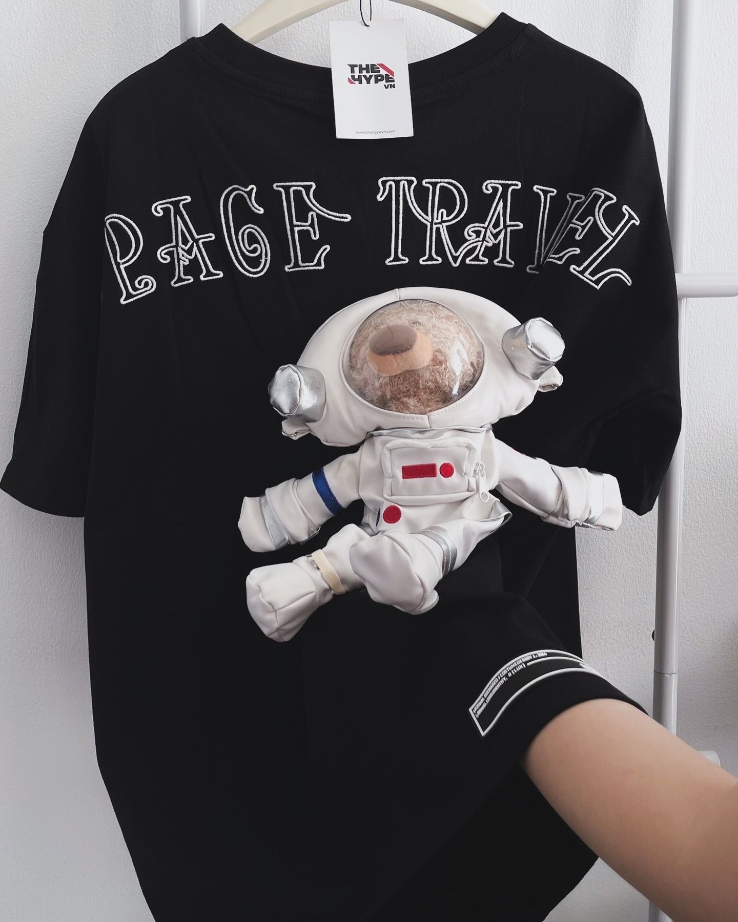 ÁO THUN 13DE MARZO Astronaut Teddy Bear (Black) Best Quality