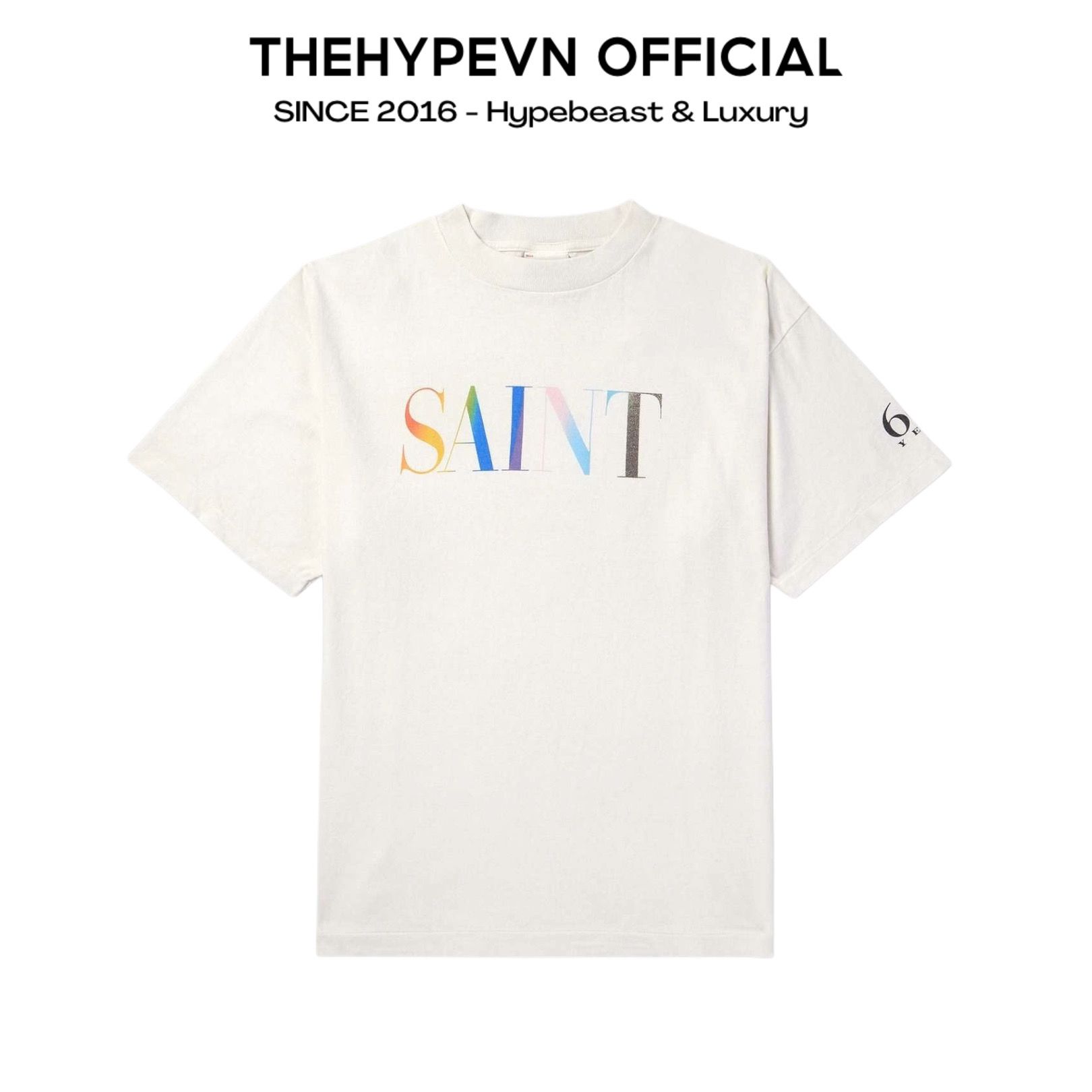 ÁO THUN SAINT MXXX RAINBOW LOGO (WHITE)