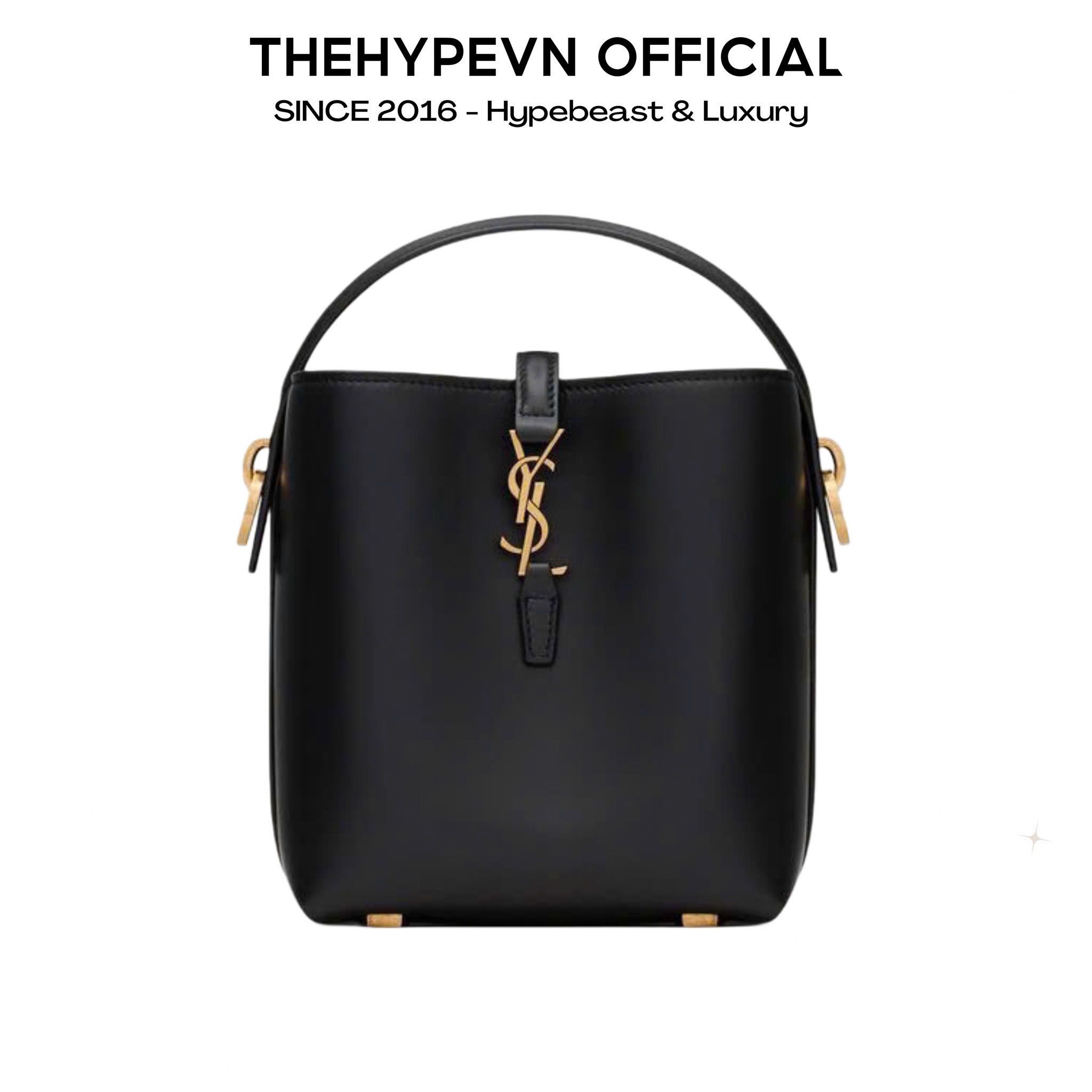 TÚI SAINT LAURENT YSL LE 37 SHINY LEATHER (BLACK)