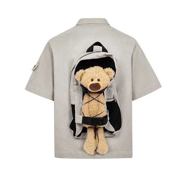 13DE MARZO TEE - Áo Thun Bear Bag Functional (Light Grey) Best Quality