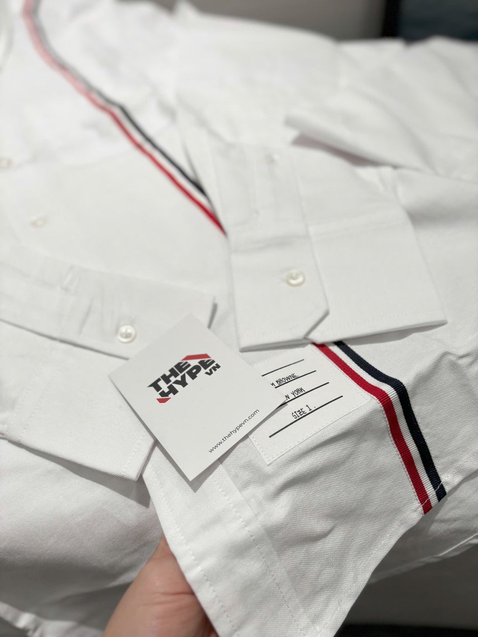 ÁO SƠ MI THOM BROWNE RWB STRIPE (WHITE)