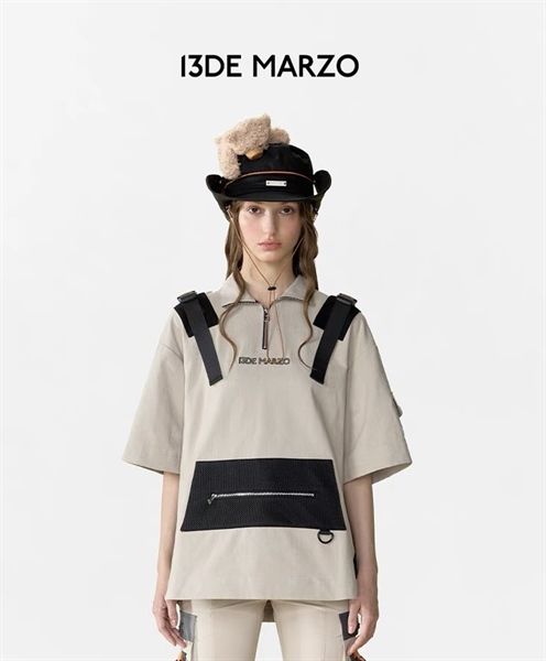 13DE MARZO TEE - Áo Thun Bear Bag Functional (Light Grey) Best Quality