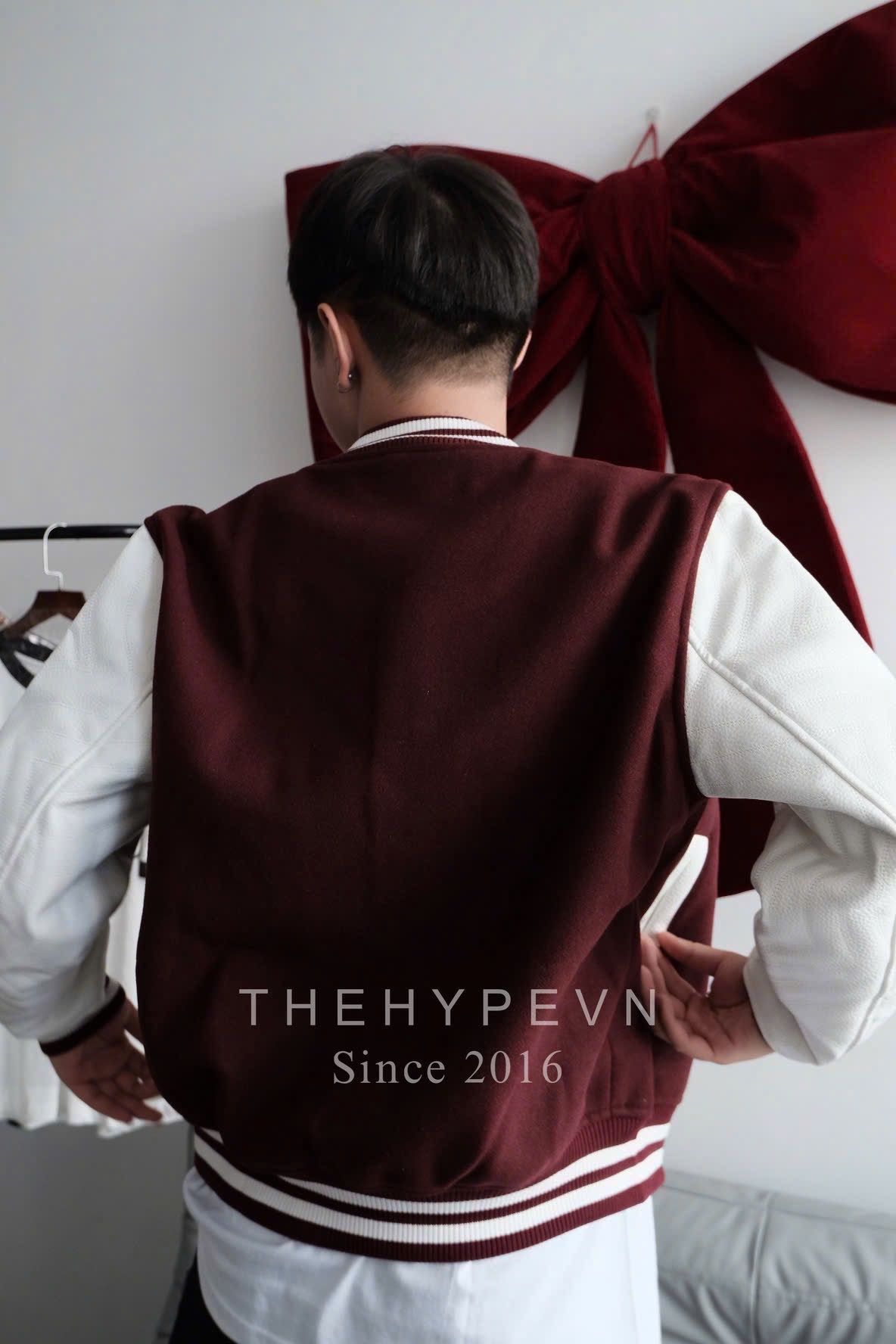 ÁO KHOÁC LOUIS VUITTON LV CALFSKIN HOUSE VARSITY JACKET (RED)