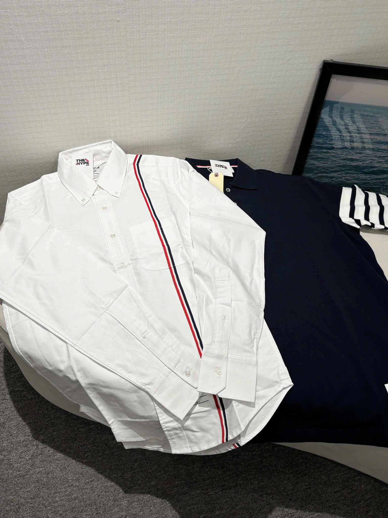 ÁO SƠ MI THOM BROWNE RWB STRIPE (WHITE)