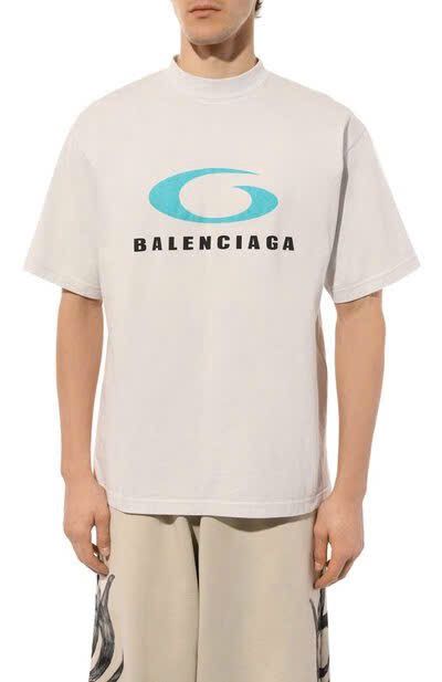 ÁO THUN BALENCIAGA BLCG LOOP SPORT ICON (CREAM)