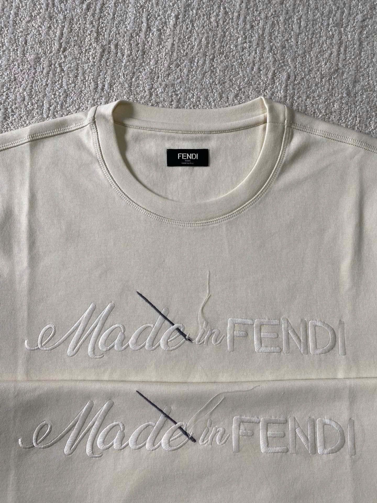 ÁO THUN FENDI MADE IN FENDI COTTION (NEUTRAL)