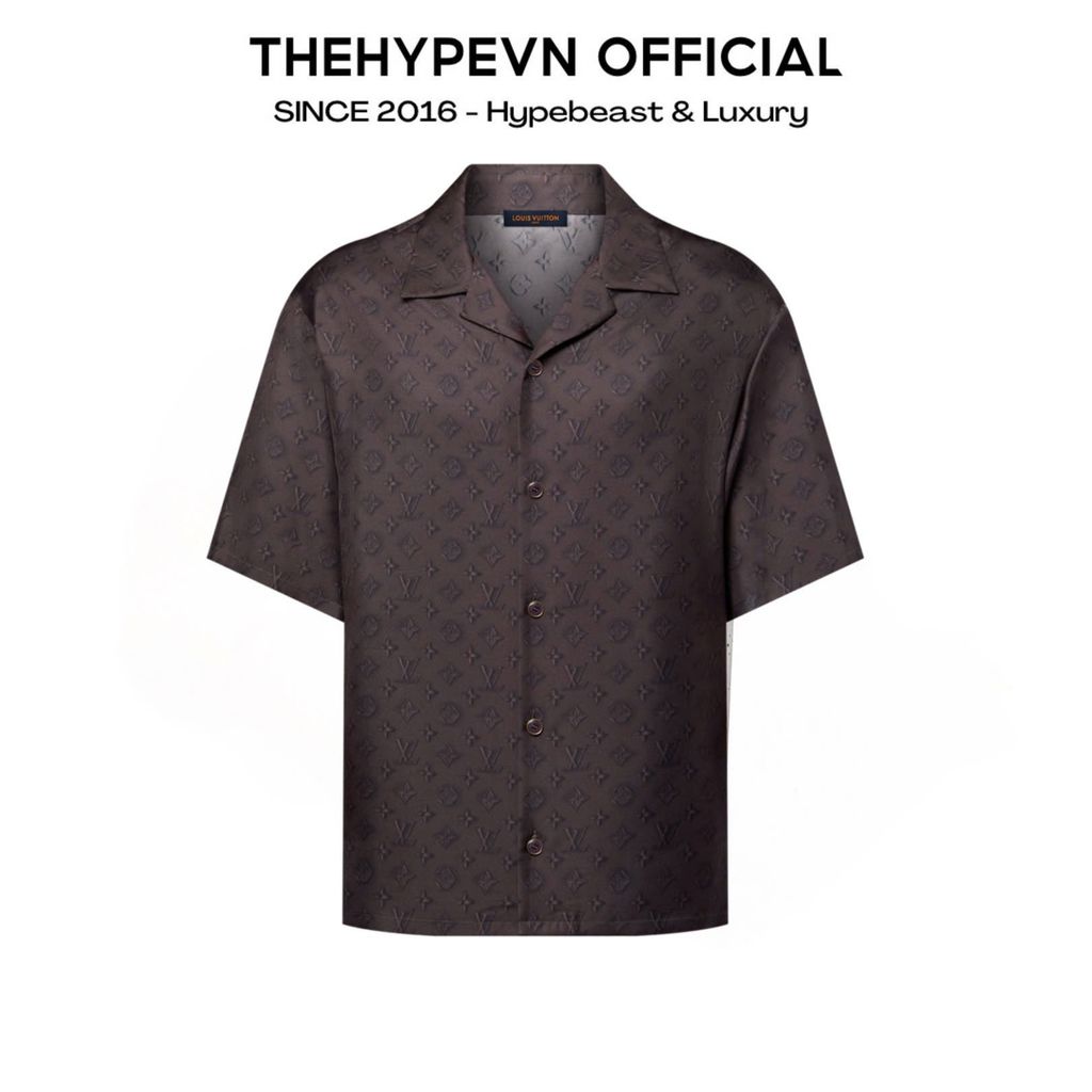ÁO SƠ MI LOUIS VUITTON LV SILK PRINTED MONOGRAM (BLACK)