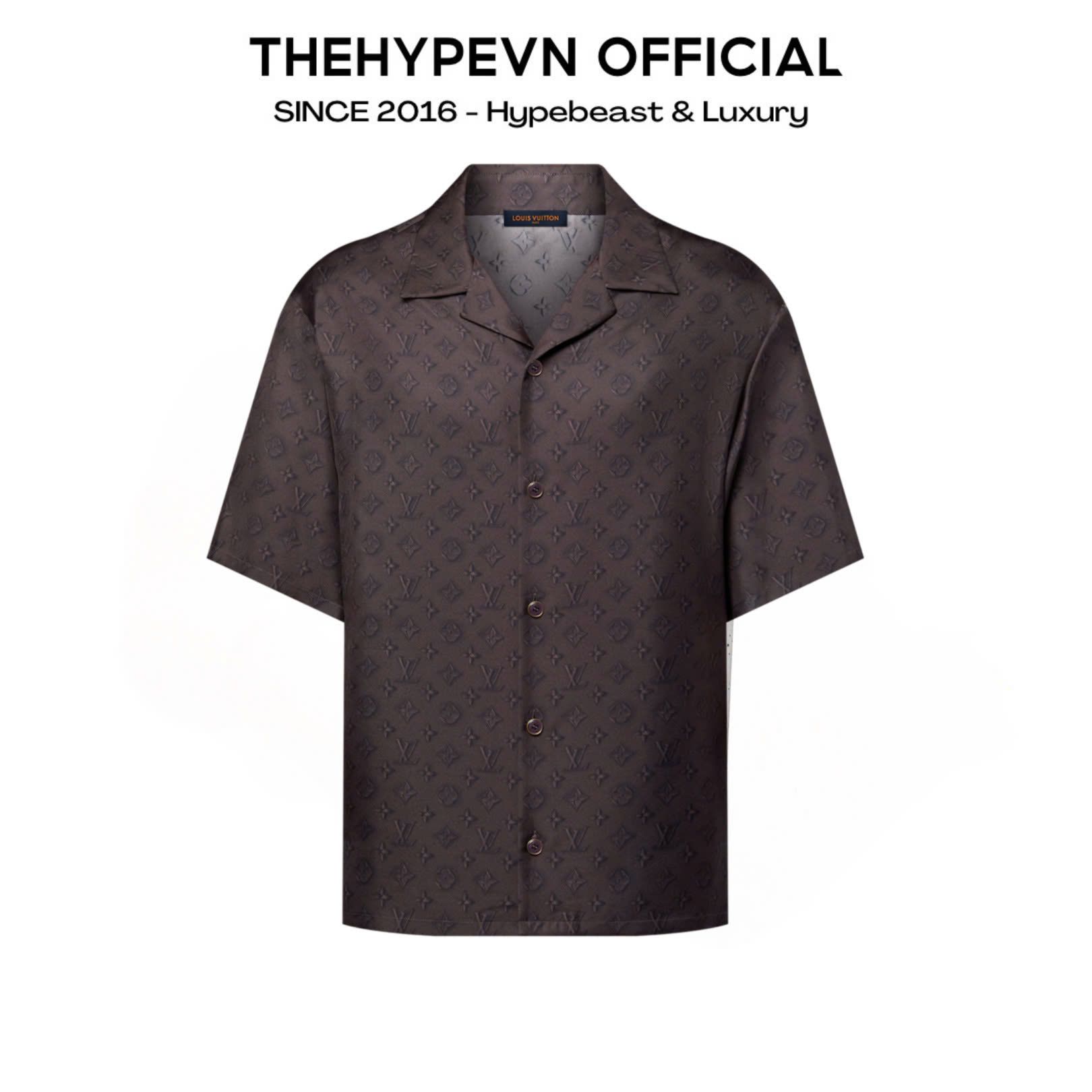 ÁO SƠ MI LOUIS VUITTON LV SILK PRINTED MONOGRAM (BLACK)