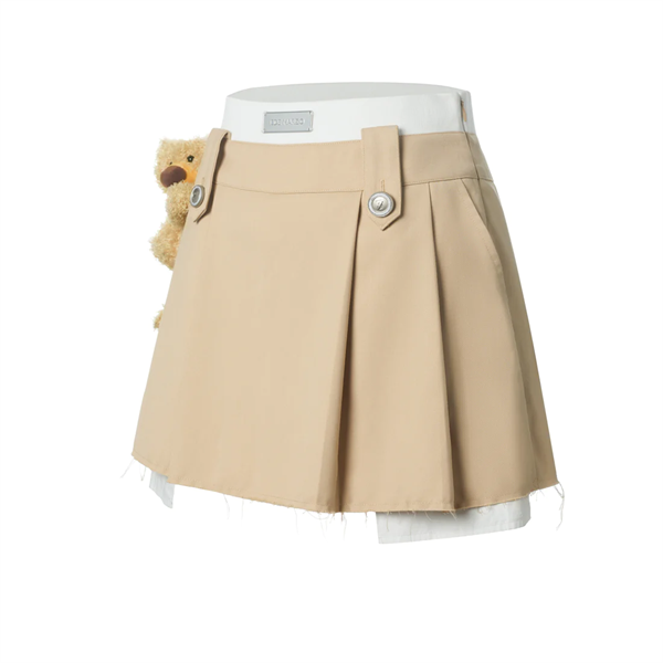 Váy 13DE MARZO Cargo Pleated Skirt (Màu Kem) Best Quality