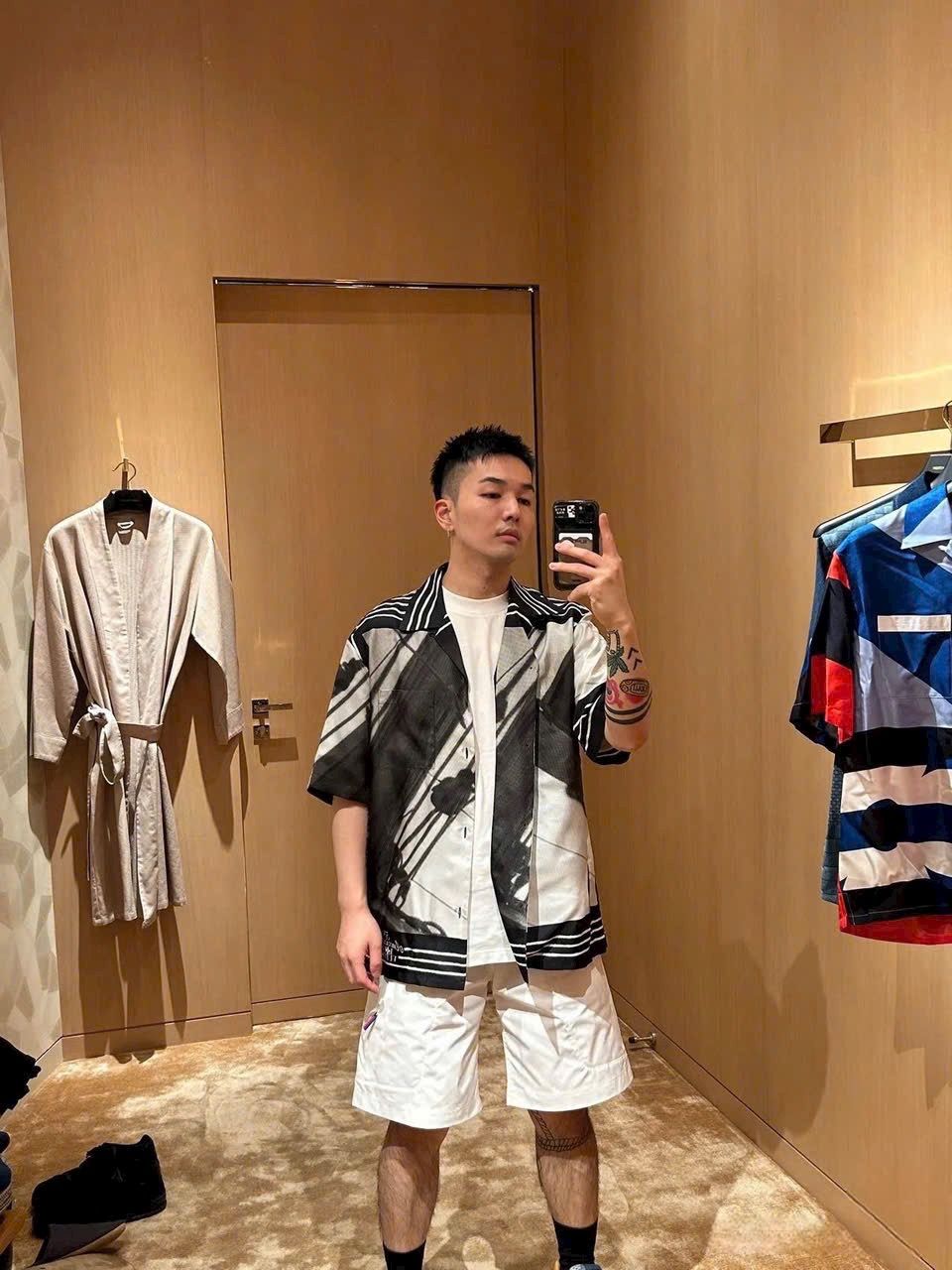 ÁO SƠ MI LOUIS VUITTON LV AMERICA CUP SILK (BLACK/WHITE)