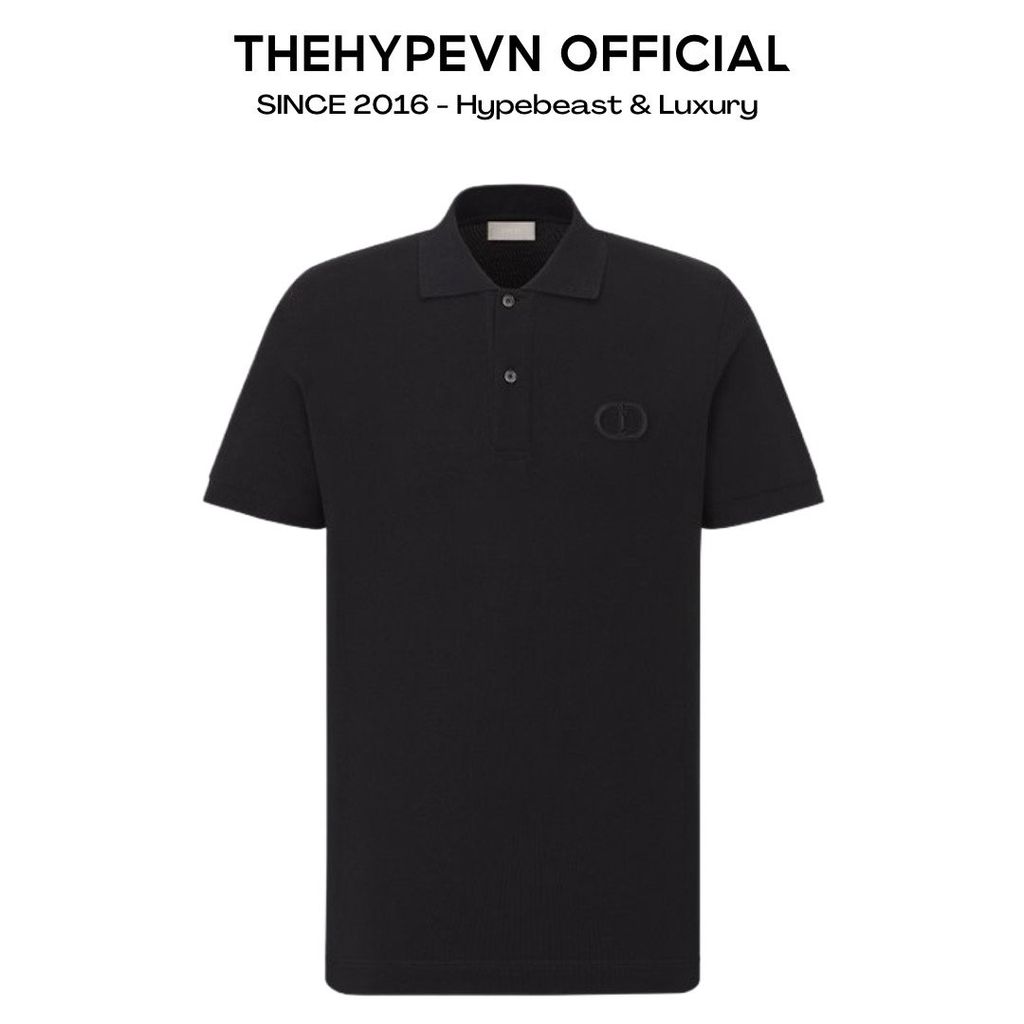 ÁO POLO DIOR CD LOGO ICON (BLACK)