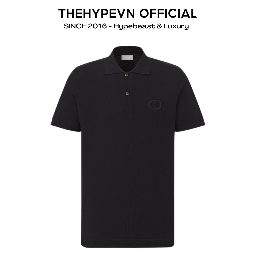 ÁO POLO DIOR CD LOGO ICON (BLACK)