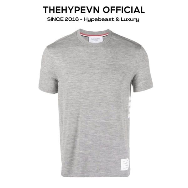 ÁO THUN THOM BROWNE SIDE STRIPE COTTON (GREY)