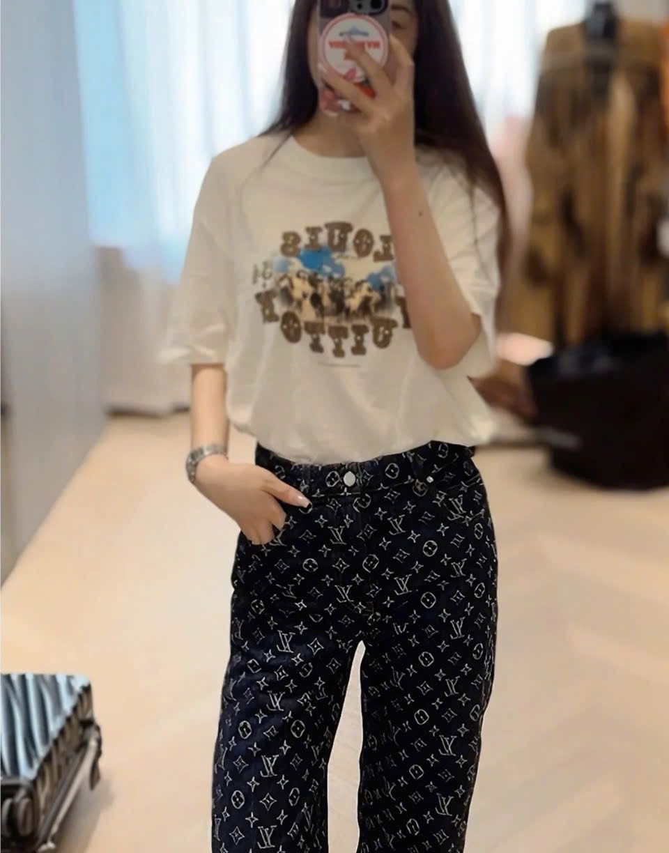 ÁO THUN LOUIS VUITTON LV LINEN BLEND (CREAM)
