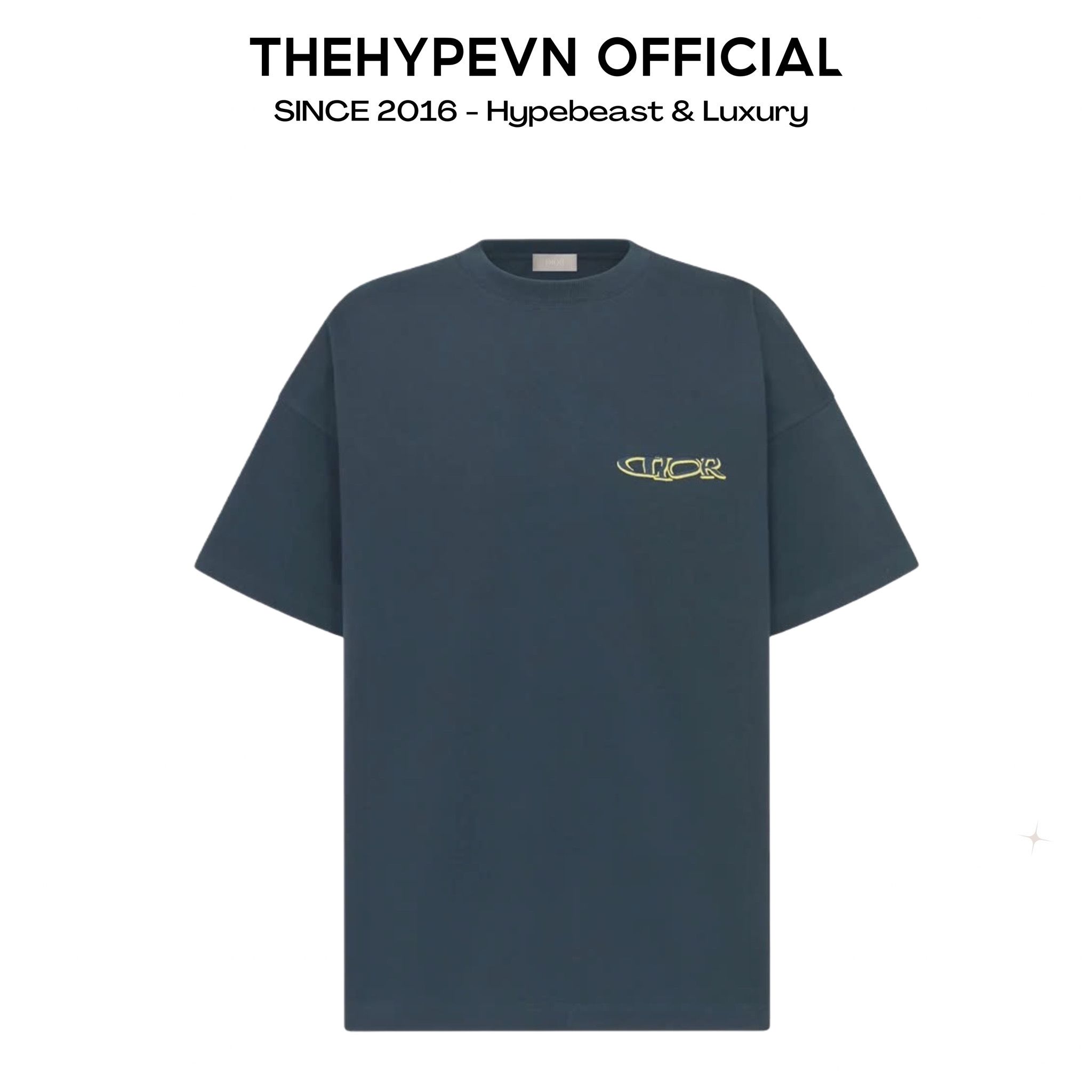 ÁO THUN DIOR LEWIS HAMILTON COTTON (DARK BLUE)