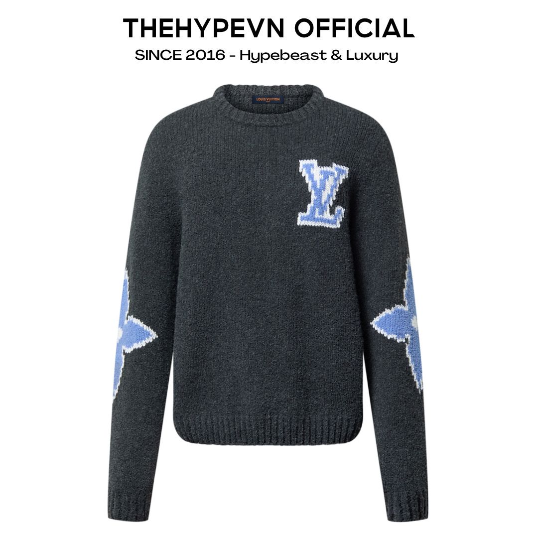 ÁO SWEATER LOUIS VUITTON LV CHUNKY WOOL (GRAY)