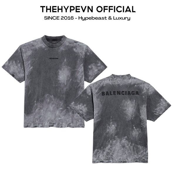 ÁO THUN BALENCIAGA BLCG FADED EFFECT (GREY)
