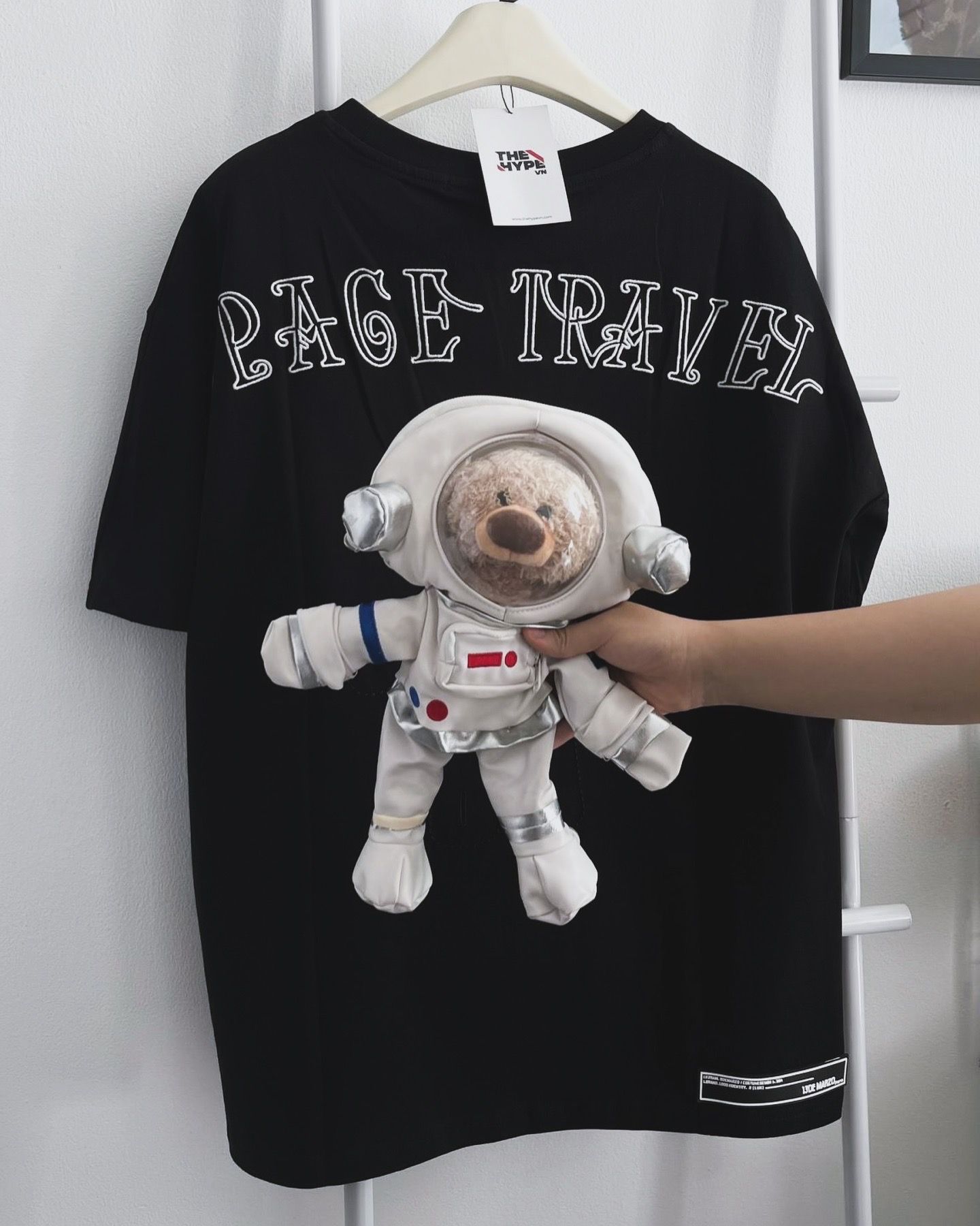 ÁO THUN 13DE MARZO Astronaut Teddy Bear (Black) Best Quality