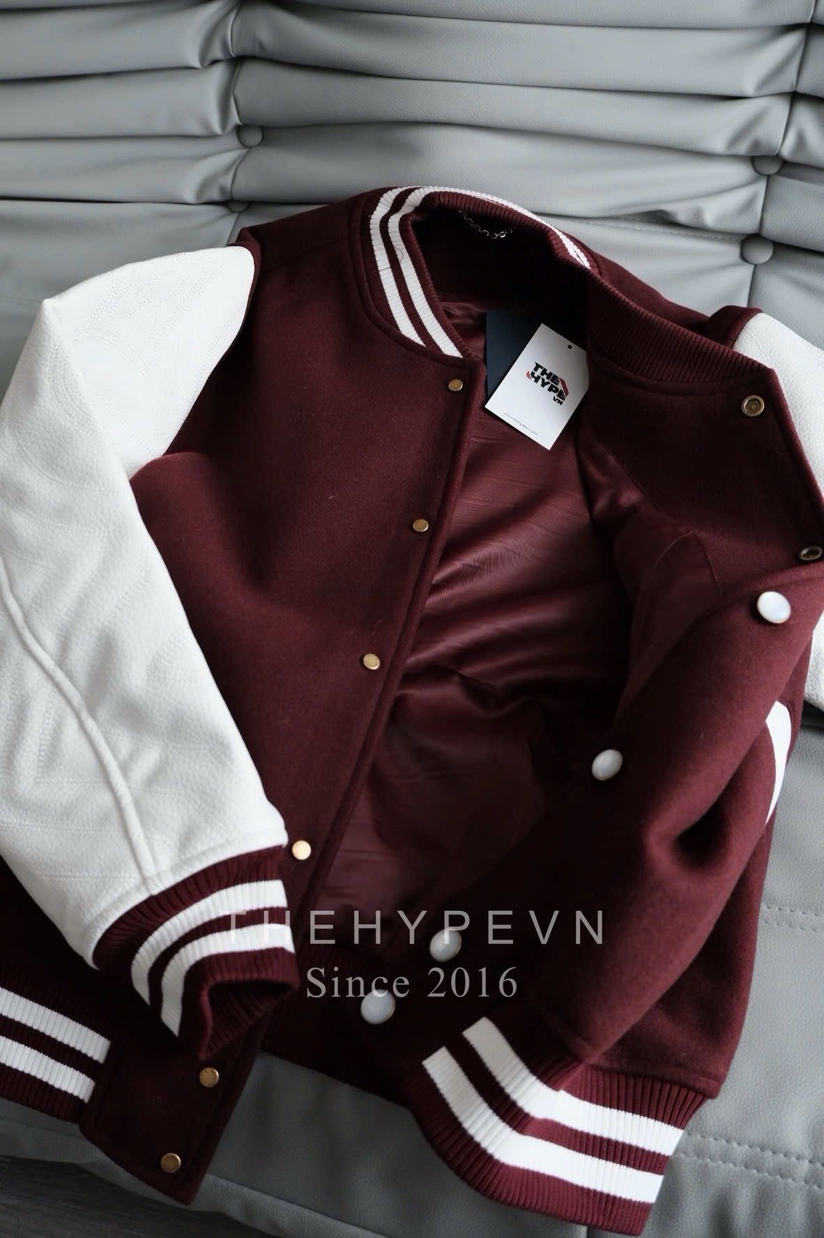 ÁO KHOÁC LOUIS VUITTON LV CALFSKIN HOUSE VARSITY JACKET (RED)