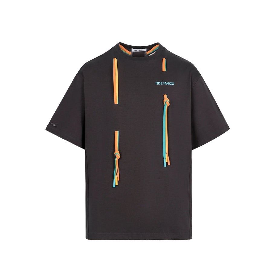 13DE MARZO TEE - Áo Thun 13De Natural Colorful Ribbon (Đen) Best Quality