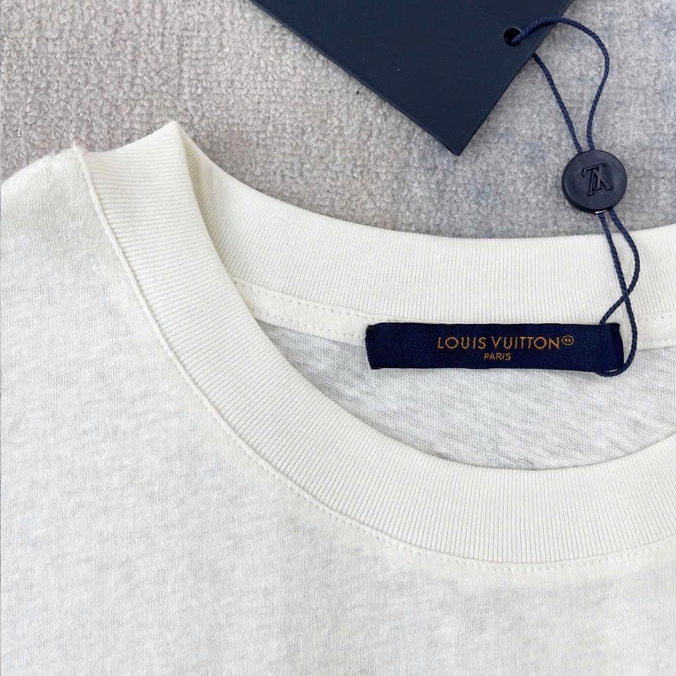 ÁO THUN LOUIS VUITTON LV LINEN BLEND (CREAM)
