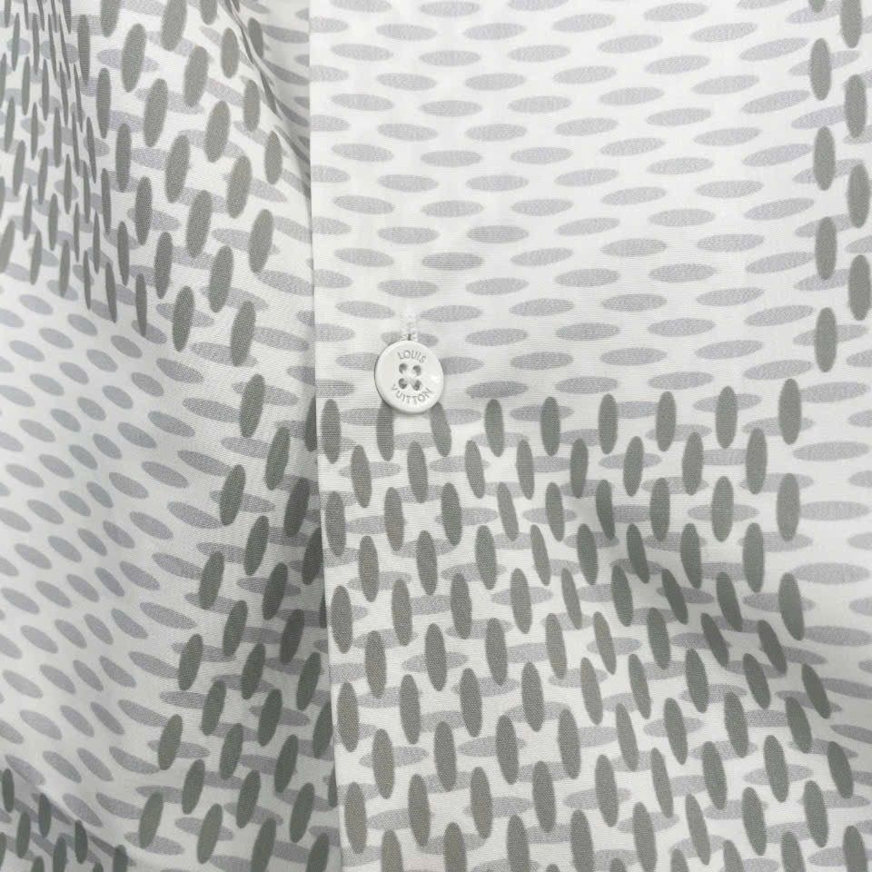 ÁO SƠ MI LOUIS VUITTON DAMIER MARQUE (WHITE)
