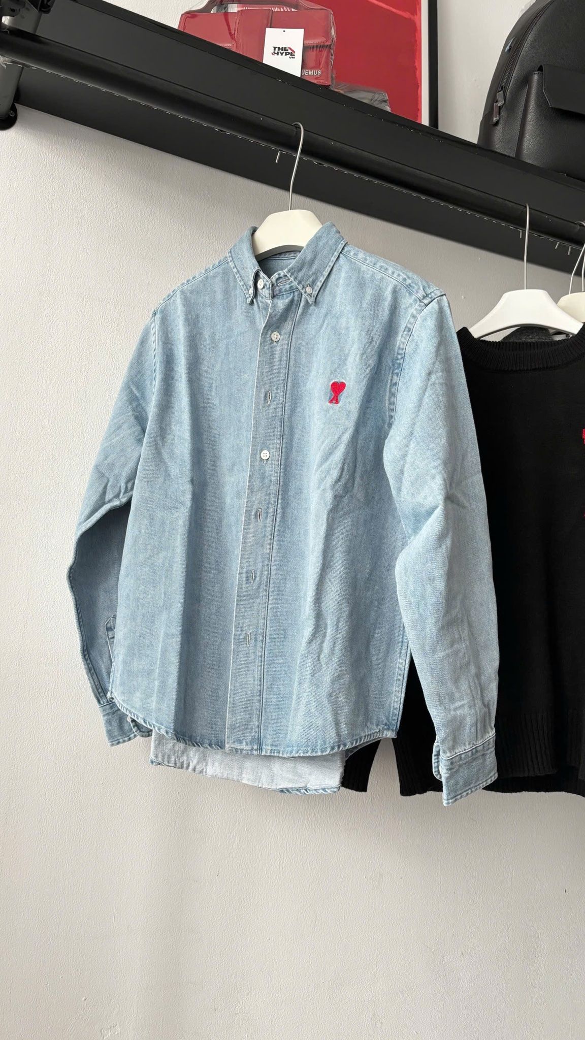 ÁO SƠ MI AMI PARIS CHEMISE HEART (BLUE DENIM)