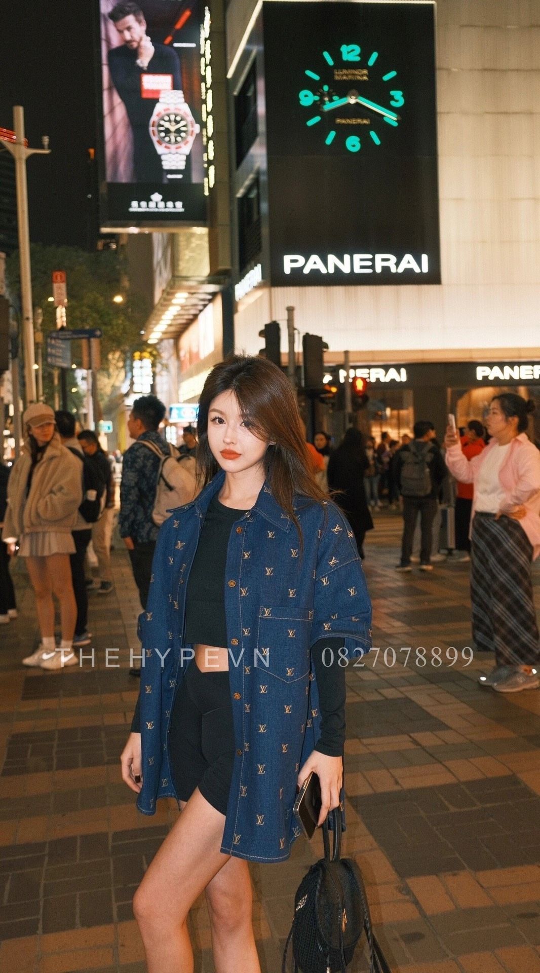 ÁO SƠ MI LOUIS VUITTON LV SIGNATURE GOLD MONOGRAM BLASON JACKET (BLUE DENIM)