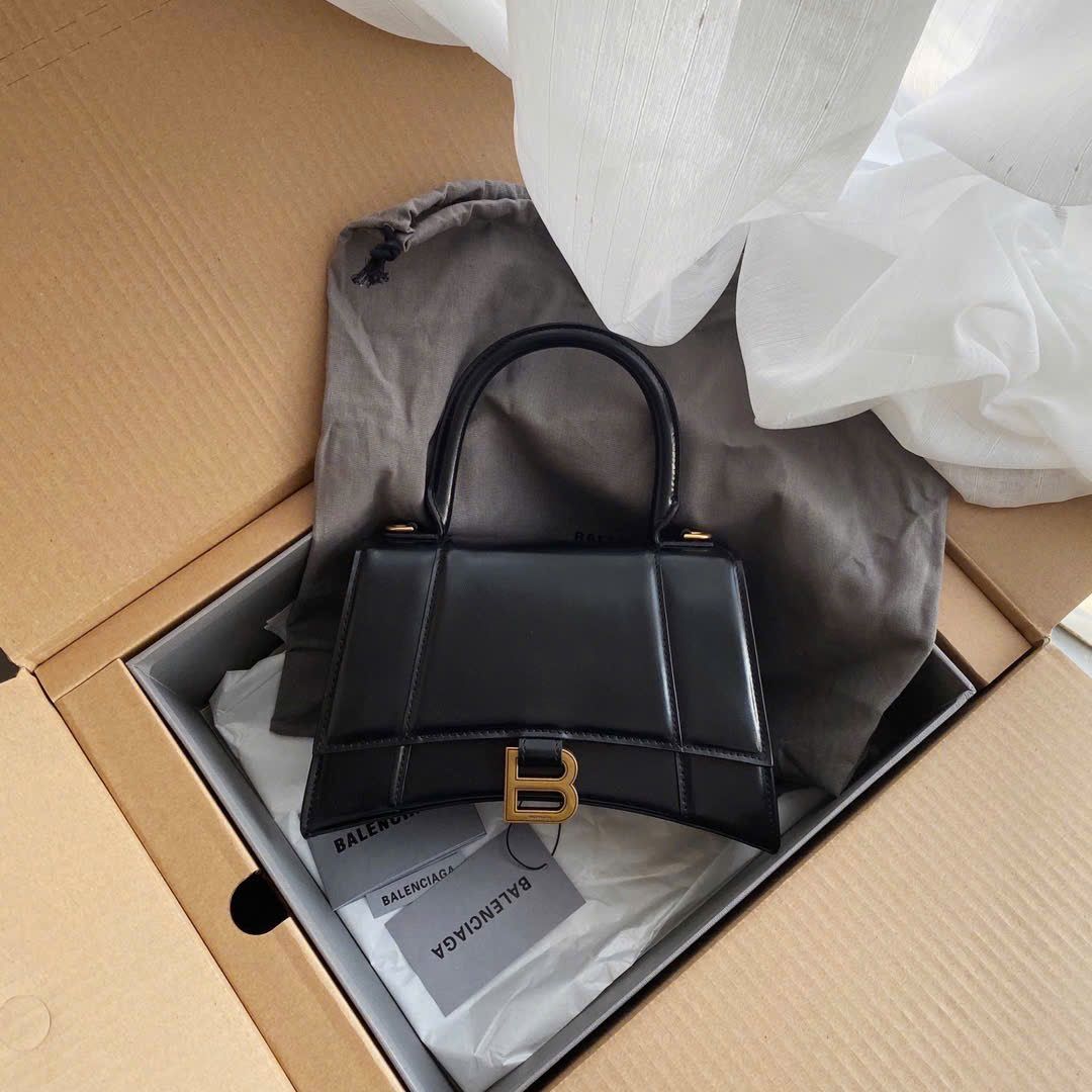 TÚI BALENCIAGA BLCG HOURGLASS SMALL BOX (BLACK)