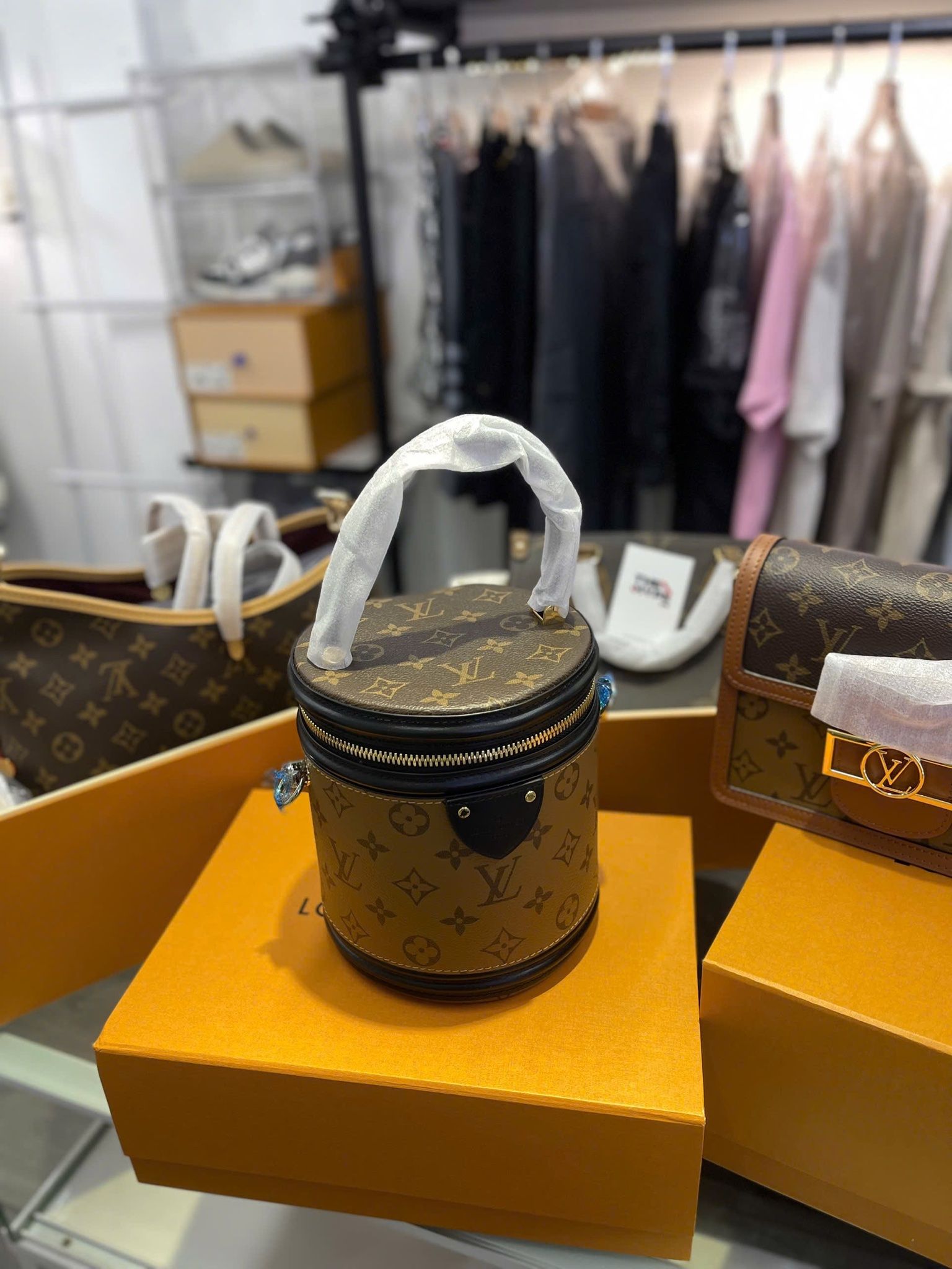 TÚI LOUIS VUITTON LV CANNES MONOGRAM (BLACK/ BROWN)