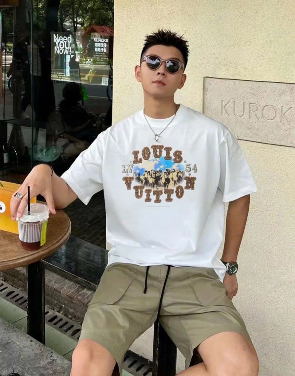ÁO THUN LOUIS VUITTON LV LINEN BLEND (CREAM)