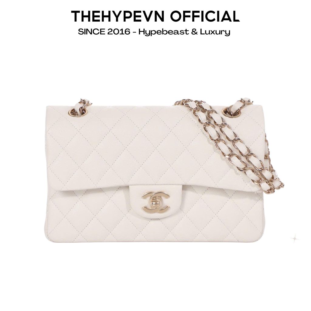 TÚI XÁCH CHANEL CAVIAR LEATHER CLASSIC (WHITE)