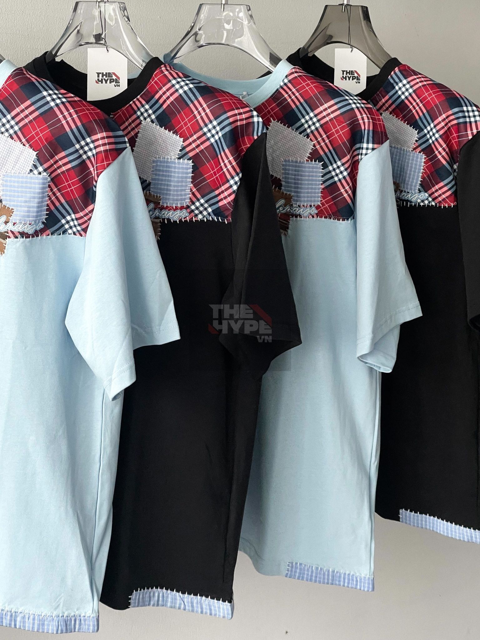13DE MARZO TEE - Áo Thun Bear Patch Suture Denim (Blue) Best Quality