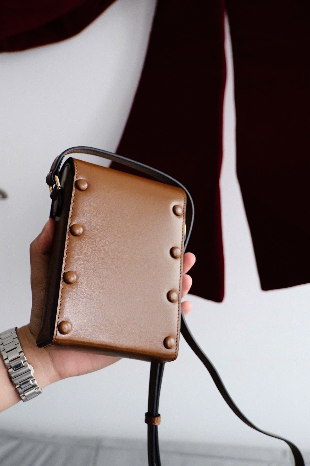 TÚI GUCCI GC HORSEBIT 1955 PHONE BAG SOLID (BROWN)