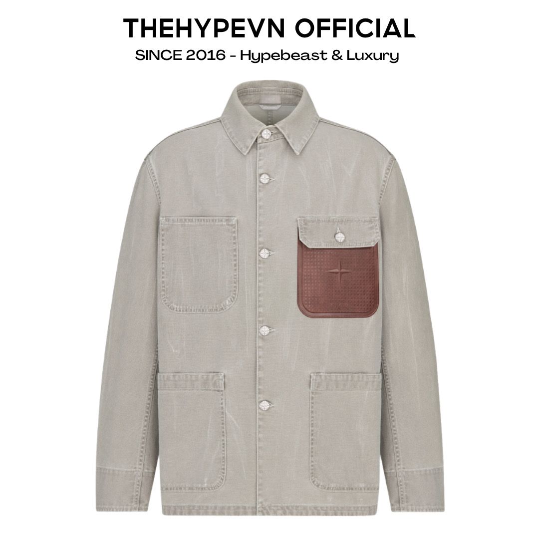 ÁO SƠ MI DIOR STONE ISLAND (GREY)