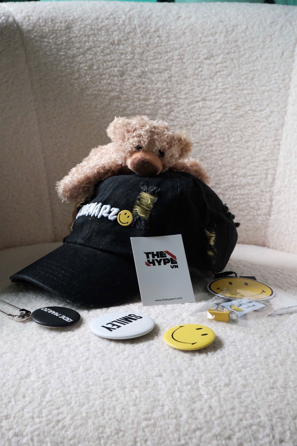 Mũ 13De Marzo Bear Broken Pin Cap (Black) Best Quality
