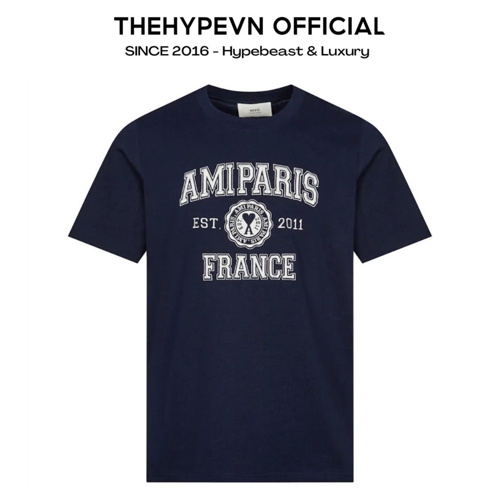ÁO THUN AMI PARIS FRANCE EST 2011 (NAVY)