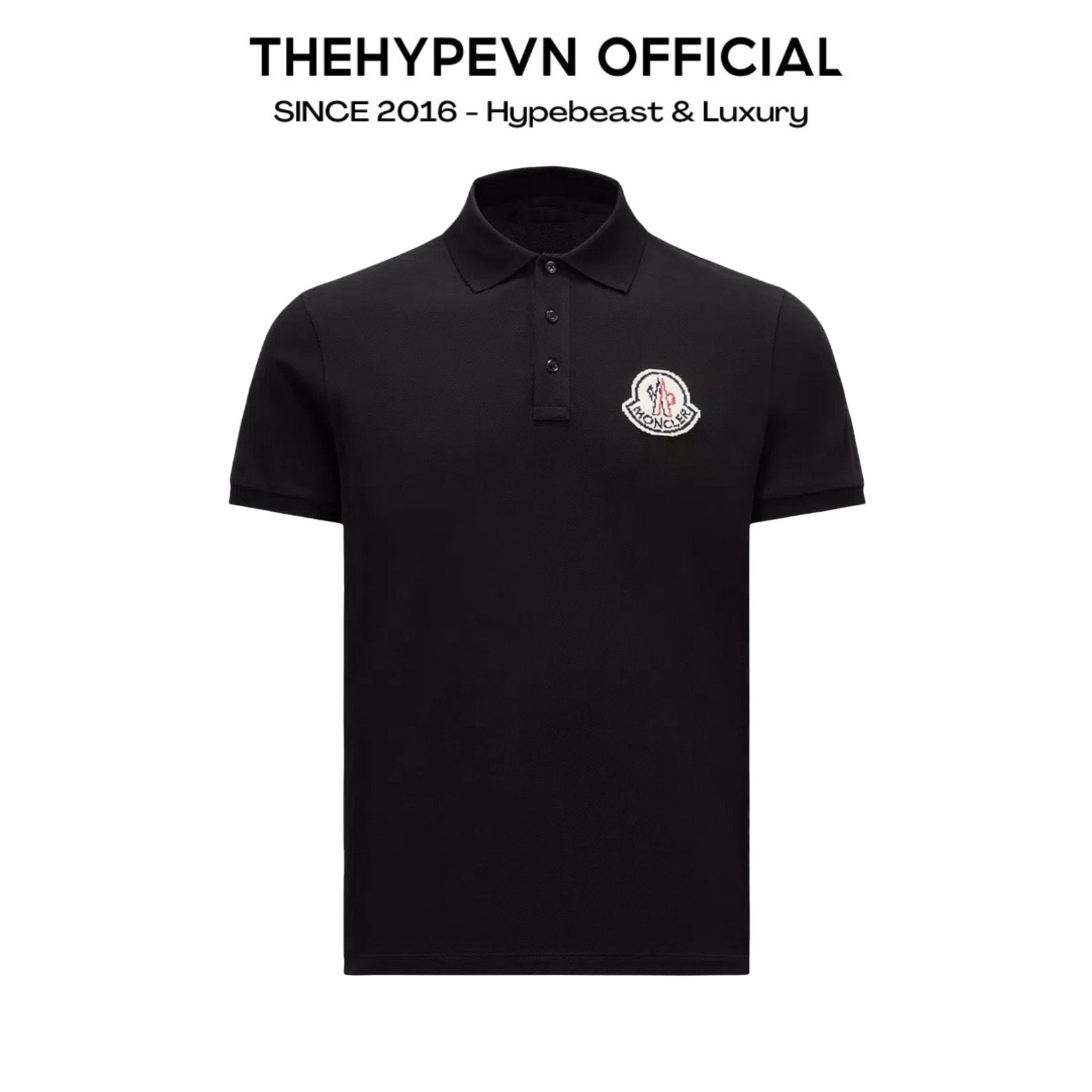 ÁO POLO MONCLER BIG LOGO ON CHEST (BLACK)