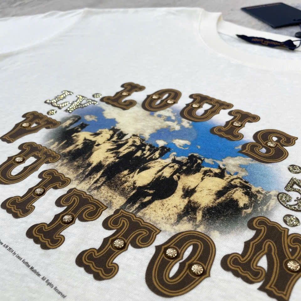 ÁO THUN LOUIS VUITTON LV LINEN BLEND (CREAM)