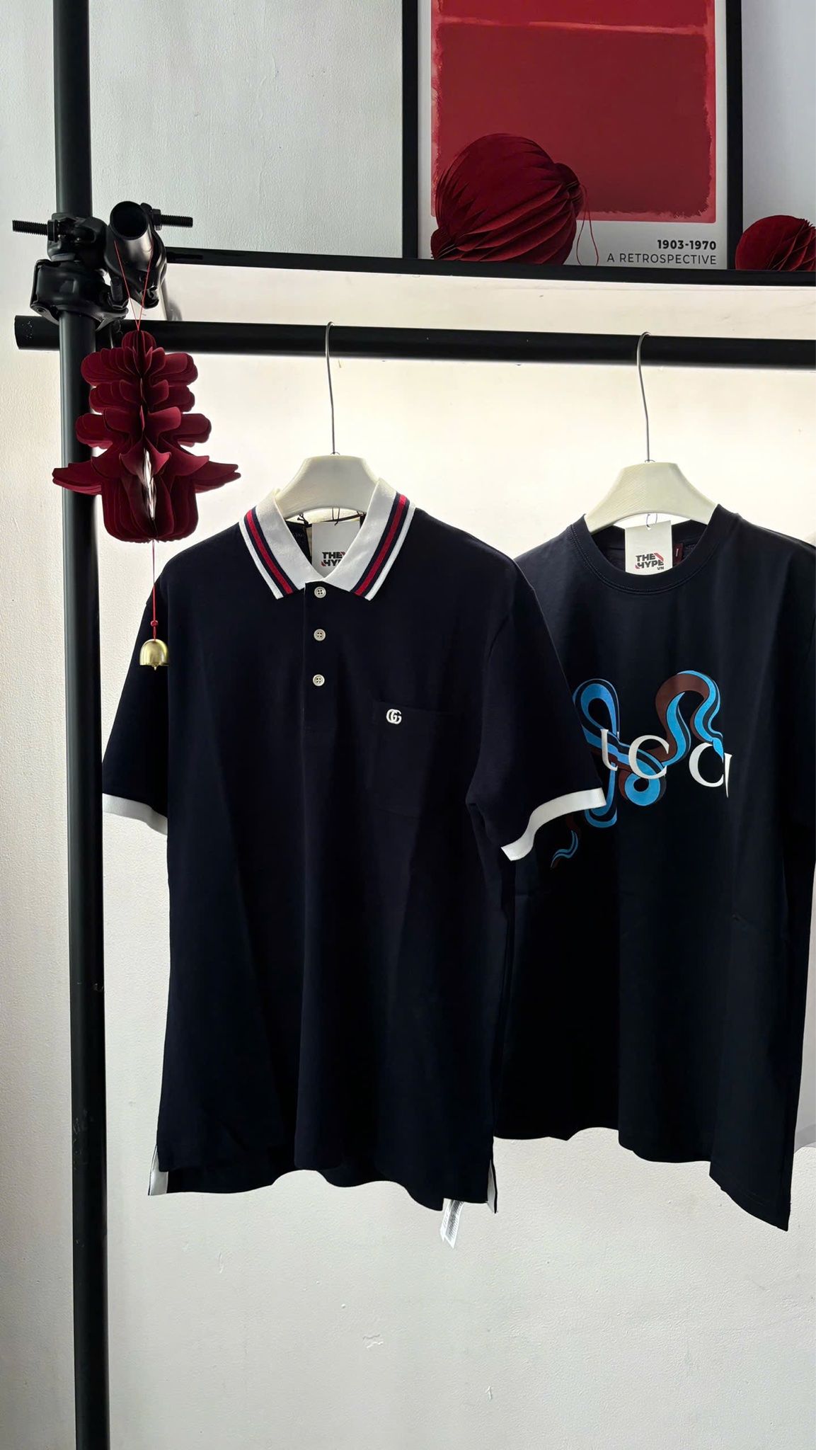 ÁO POLO GUCCI GC COTTON PIQUET WITH DOUBLE G (BLACK)